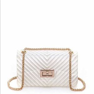 Clear Medium Chain Strap Handbag